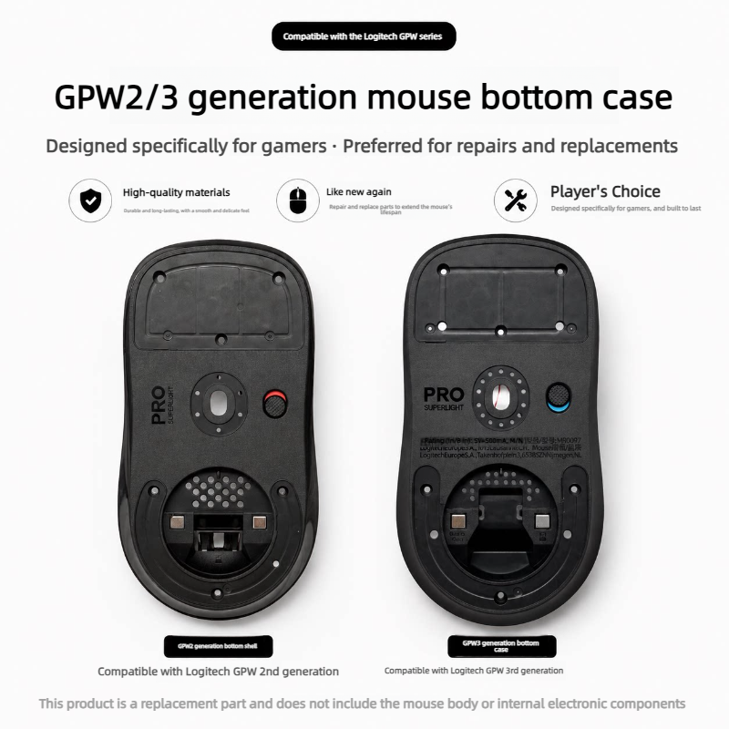 Replacement Mouse Bottom Case  - огляд і ціна Logitech Mouse G Pro X Superlight