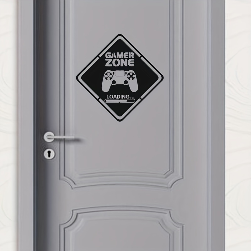 1pc Gamer Zone Door Decal Wall - огляд і ціна Gaming Accessories For Room