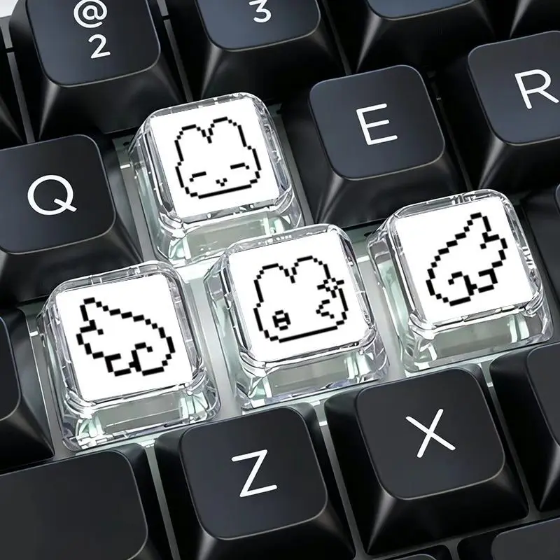 4pcs Cute Pixel Rabbit Express - огляд і ціна Gaming Accessories Aesthetic