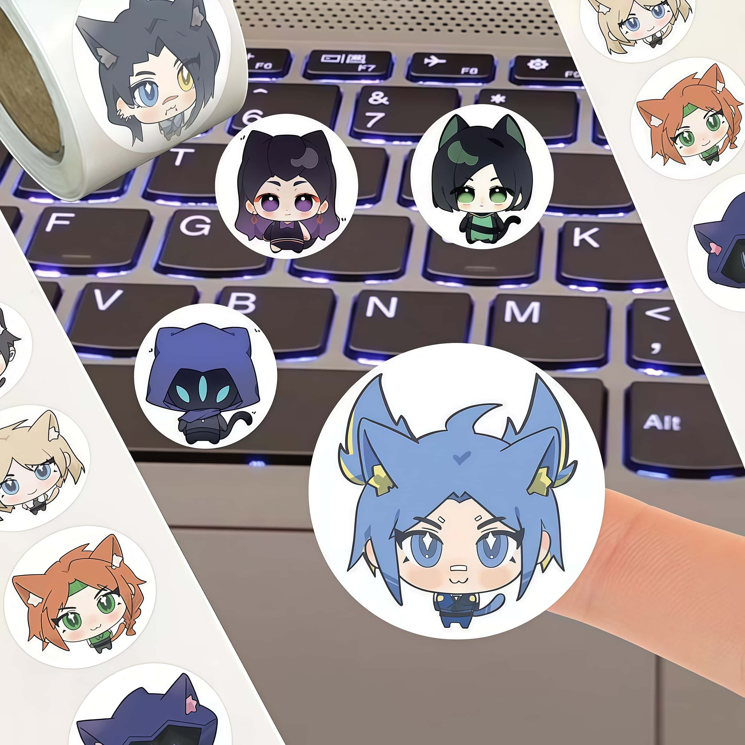 500Pcs Valorant Cat Ear Chibi  - огляд і ціна Gaming Accessories For Room